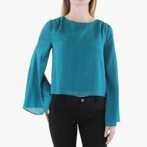 Jessica Simpson Womens Monique Shimmer Crewneck Blouse SIZE MEDIUM NEW